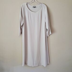 Eileen Fisher Tan Relaxed Tunic Top